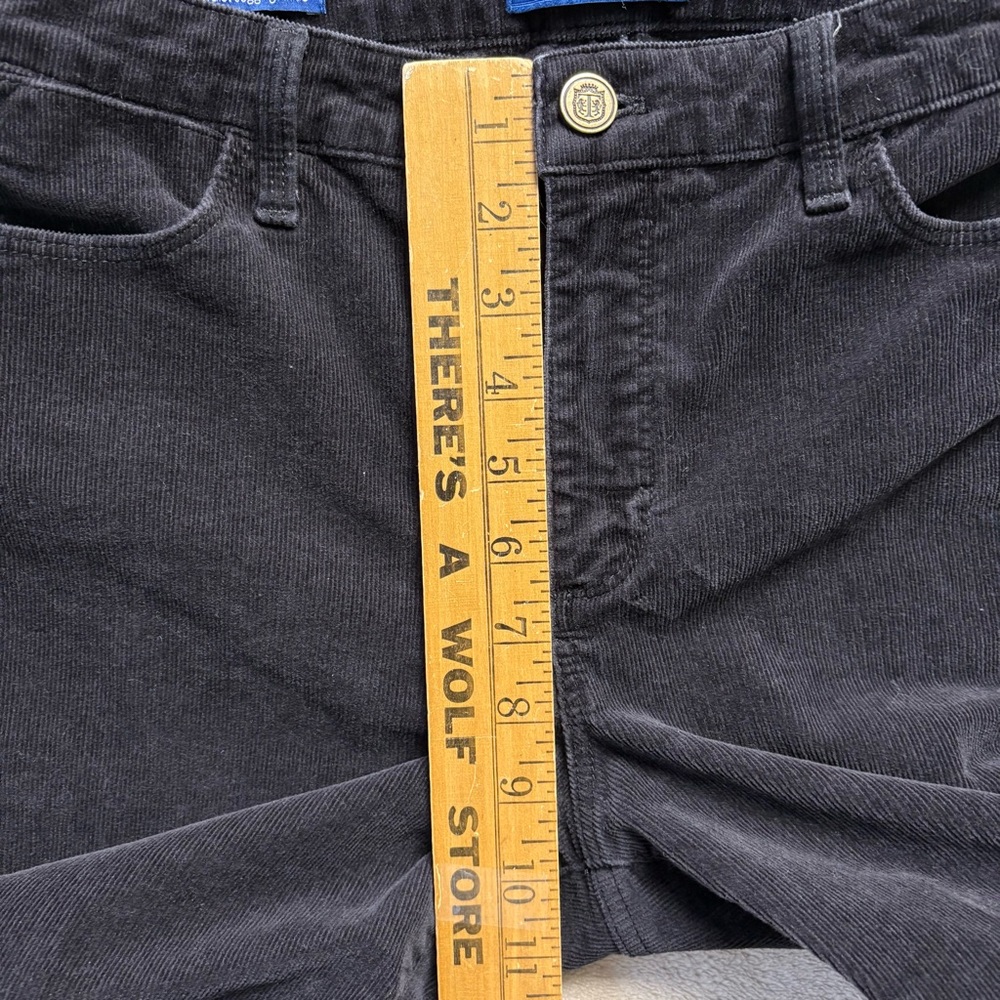 Talbots Corduroy Pants Women Sz 4 Black High Waist Jegging Ankle Stretch - Picture 4 of 9